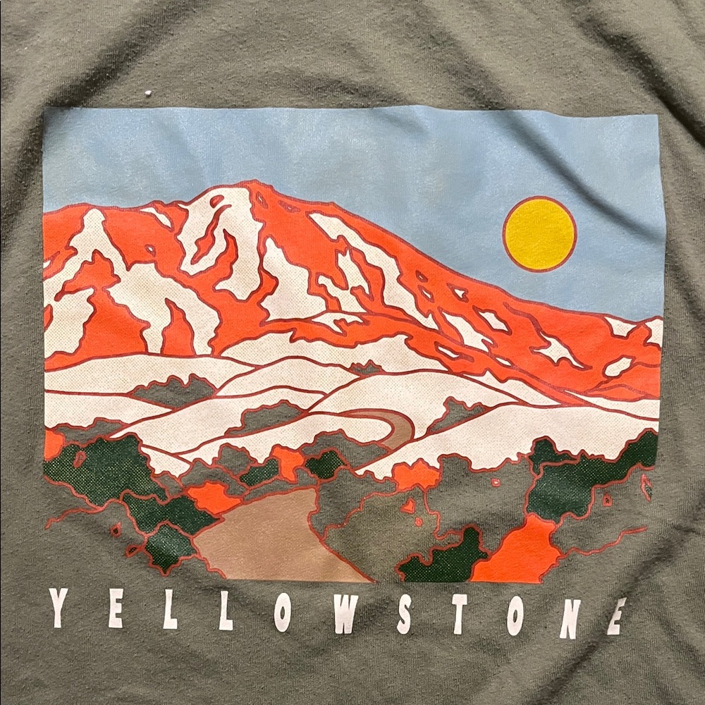 Men’s Old Navy Green Yellowstone Graphic Tee Size L - Picture 4 of 5